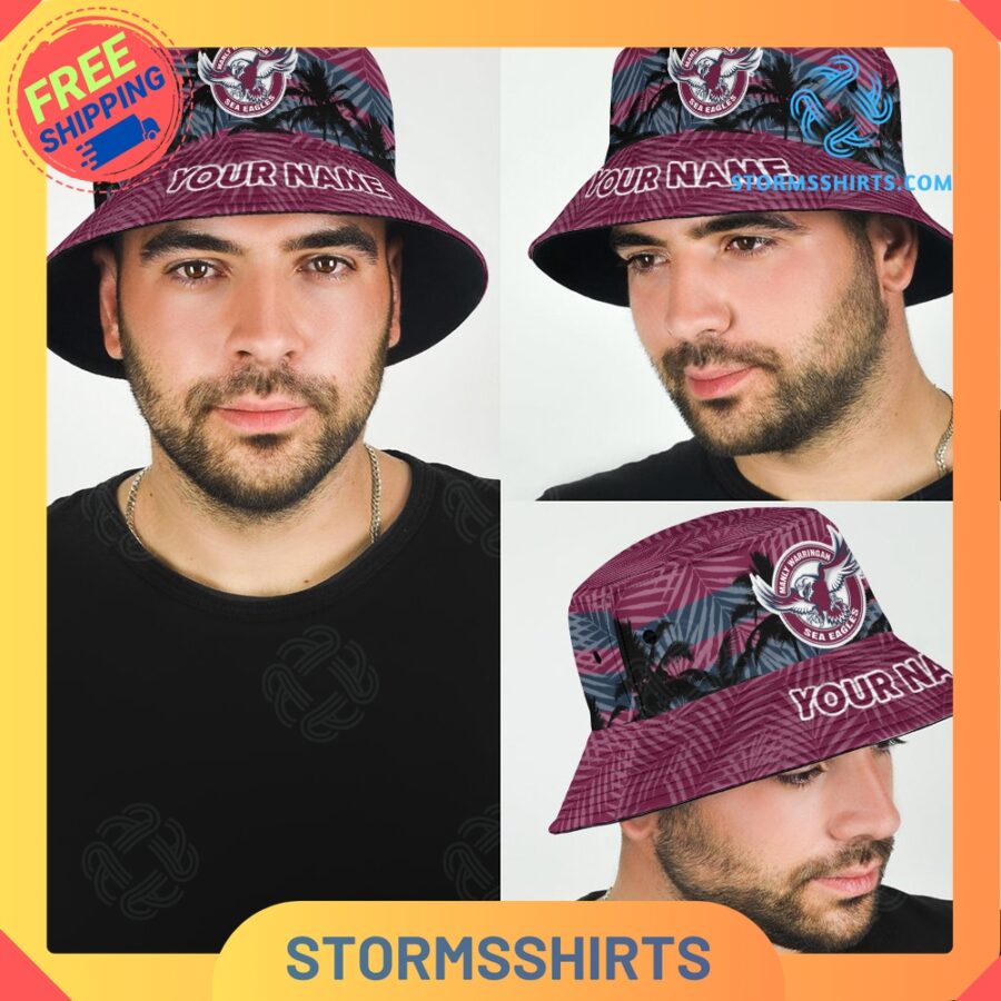 Manly warringah sea eagles personalized nrl bucket hat