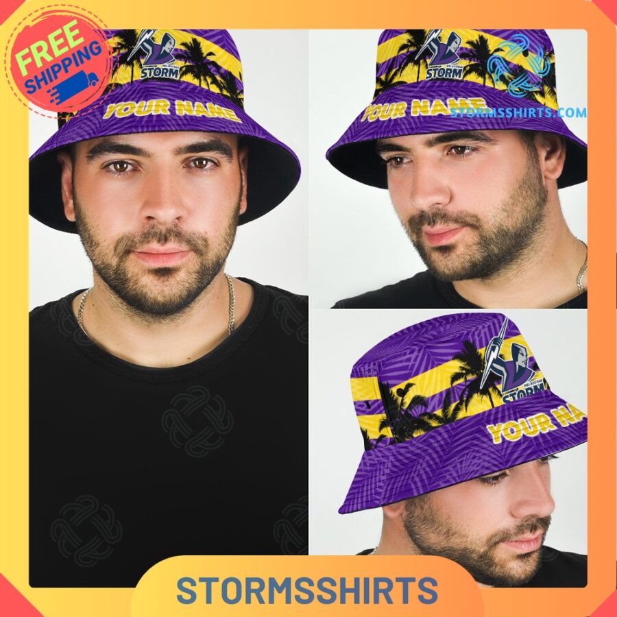 Melbourne storm personalized nrl bucket hat