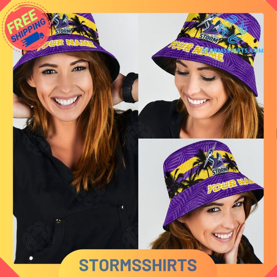 Melbourne storm personalized nrl bucket hat