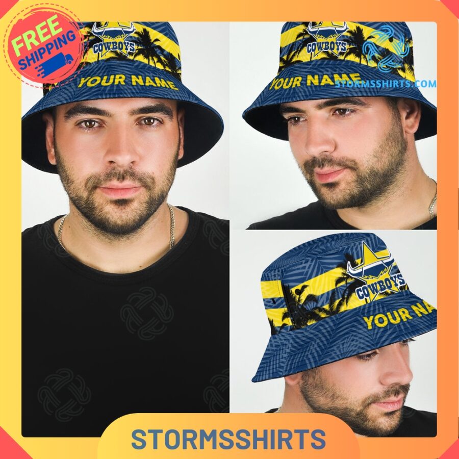 North queensland cowboys personalized nrl bucket hat