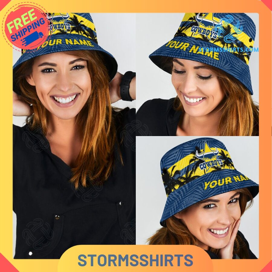 North queensland cowboys personalized nrl bucket hat