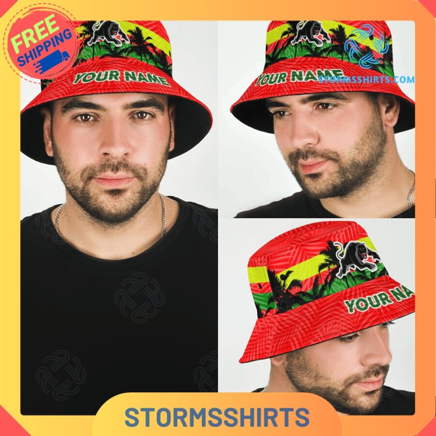 Penrith panthers personalized nrl bucket hat