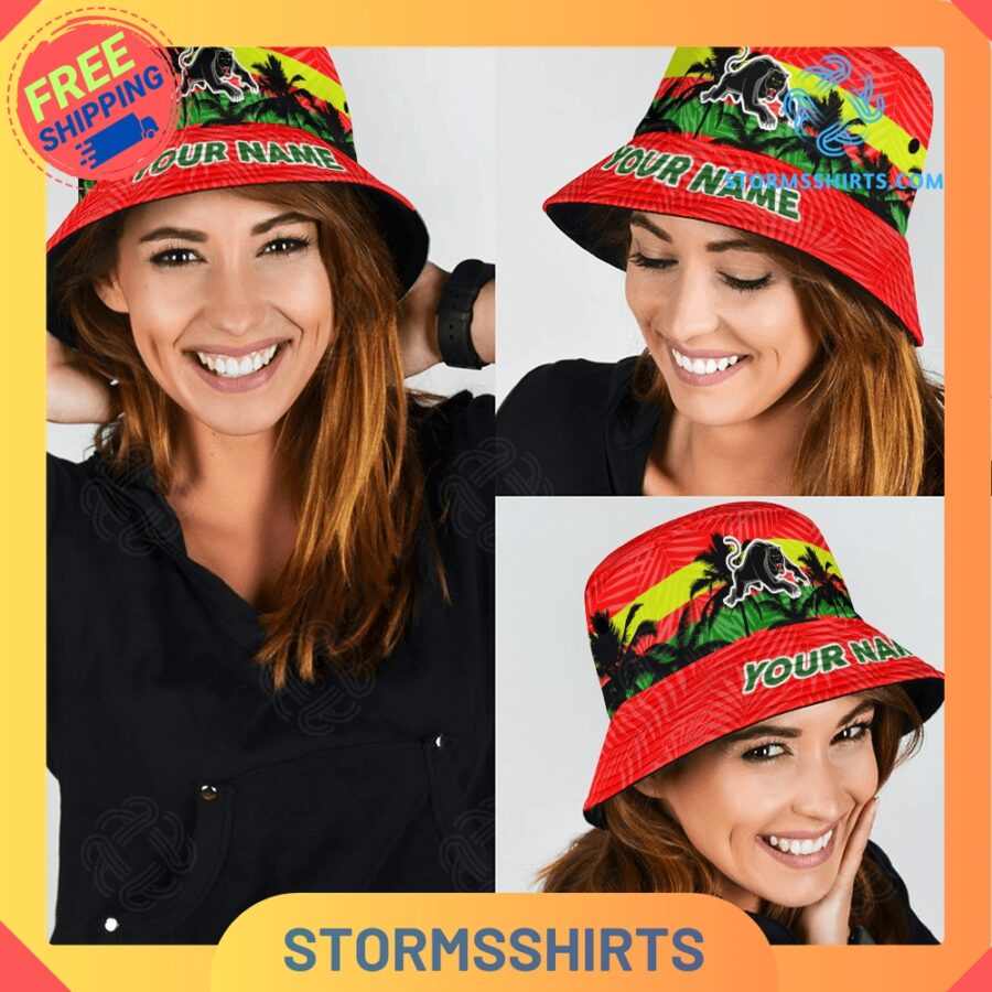 Penrith panthers personalized nrl bucket hat