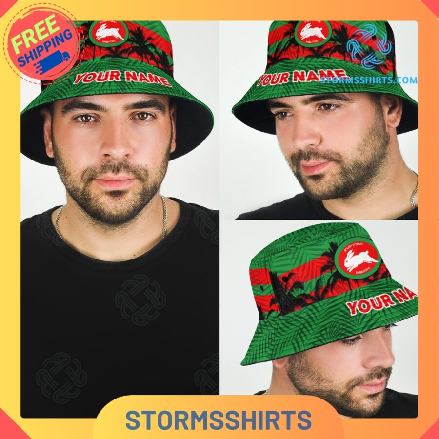 South sydney rabbitohs personalized nrl bucket hat